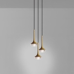 Modernt Glas Taklampa Smidesjärn Glas Taklampa