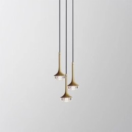 Modernt Glas Taklampa Smidesjärn Glas Taklampa