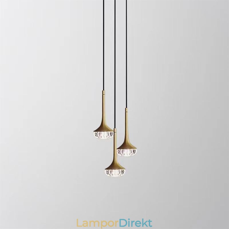 Modernt Glas Taklampa Smidesjärn Glas Taklampa