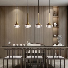 Modernt Glas Taklampa Smidesjärn Glas Taklampa