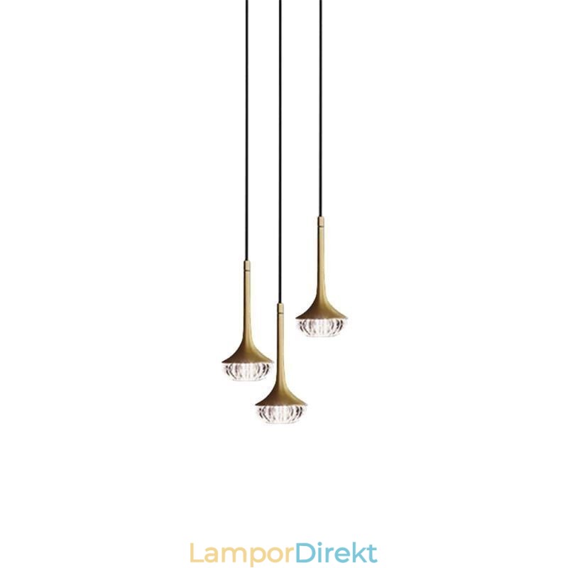 Modernt Glas Taklampa Smidesjärn Glas Taklampa