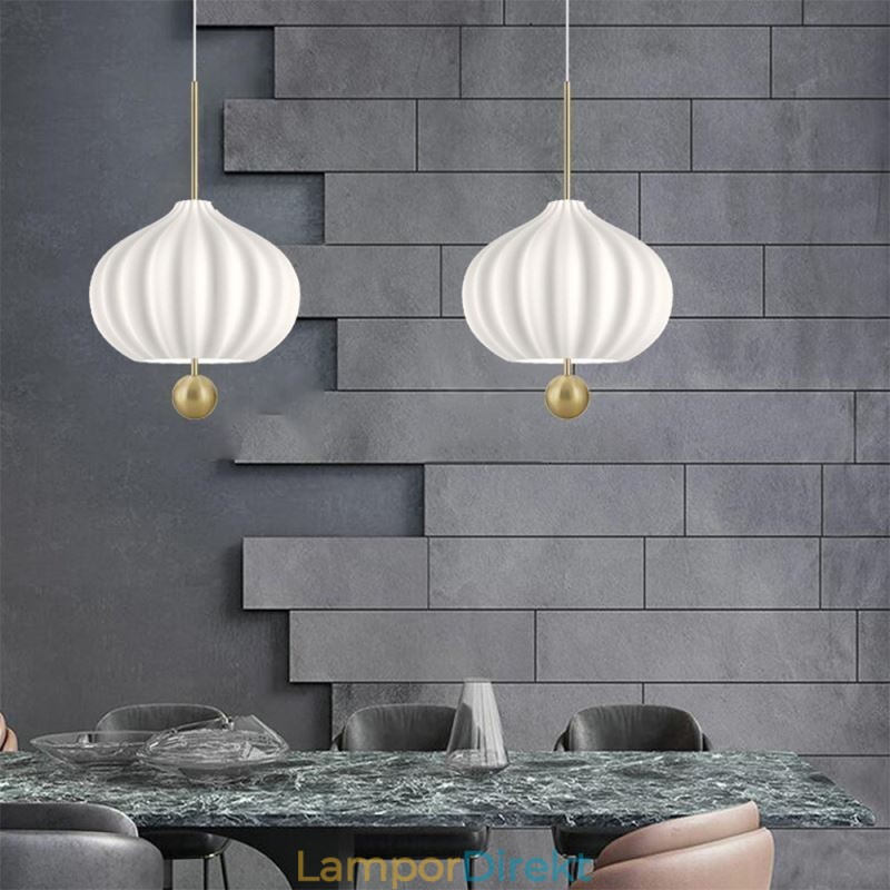 Modern Vitt Glas Taklampa Bollform Minimalistisk Taklampa