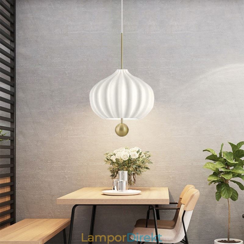 Modern Vitt Glas Taklampa Bollform Minimalistisk Taklampa