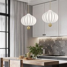 Modern Vitt Glas Taklampa Bollform Minimalistisk Taklampa