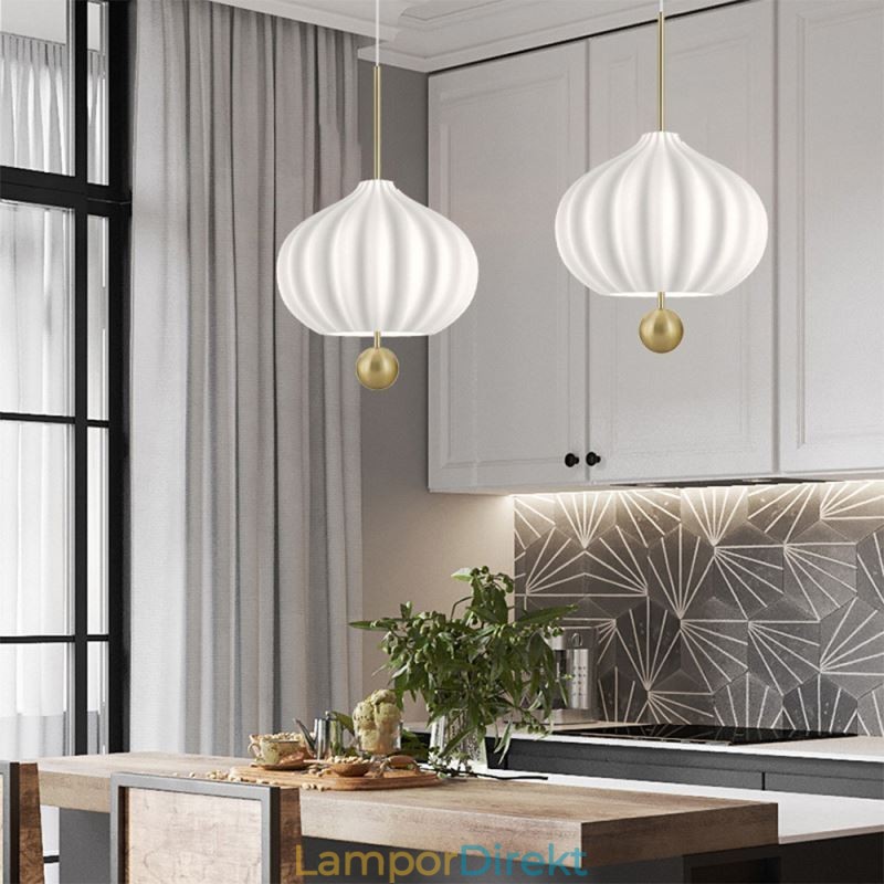 Modern Vitt Glas Taklampa Bollform Minimalistisk Taklampa