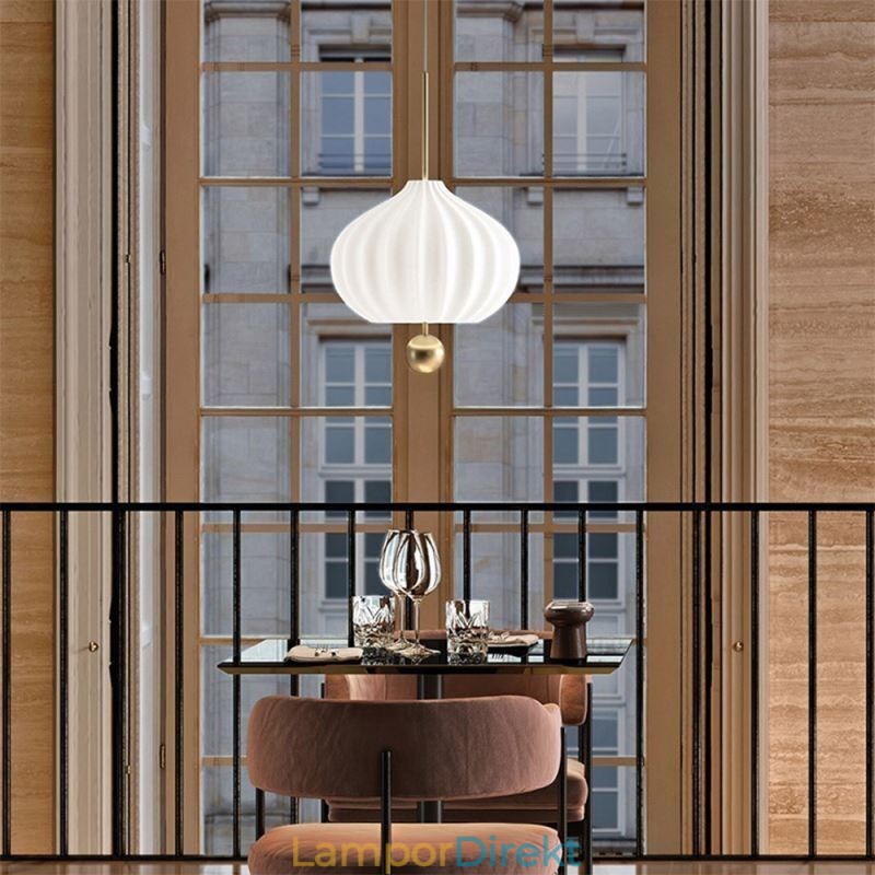 Modern Vitt Glas Taklampa Bollform Minimalistisk Taklampa