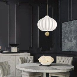 Modern Vitt Glas Taklampa Bollform Minimalistisk Taklampa