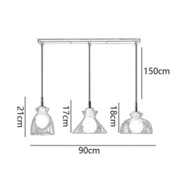 Modern Enkel Taklampa Vattengenomsläppligt Glas 3 Takljus Sänglampa