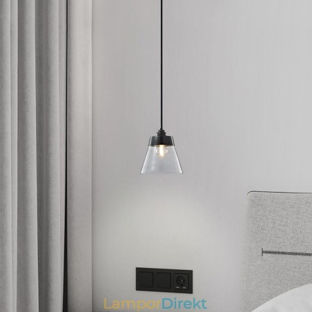 Modernt Glas Taklampa Enkel Hängande Taklampa Med Klarglasskärm Modernt Glas Taklampa Enkel Hängande Taklampa Med Klarglasskärm