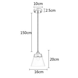 Modernt Glas Taklampa Enkel Hängande Taklampa Med Klarglasskärm