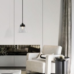 Modernt Glas Taklampa Enkel Hängande Taklampa Med Klarglasskärm