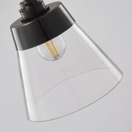 Modernt Glas Taklampa Enkel Hängande Taklampa Med Klarglasskärm