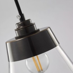 Modernt Glas Taklampa Enkel Hängande Taklampa Med Klarglasskärm