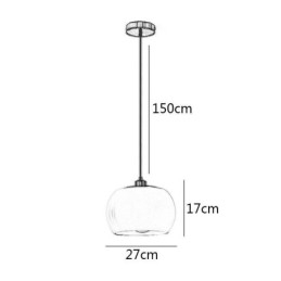 Modernt Glas Hängande Ljus Pumpa Design Hängande Lampa