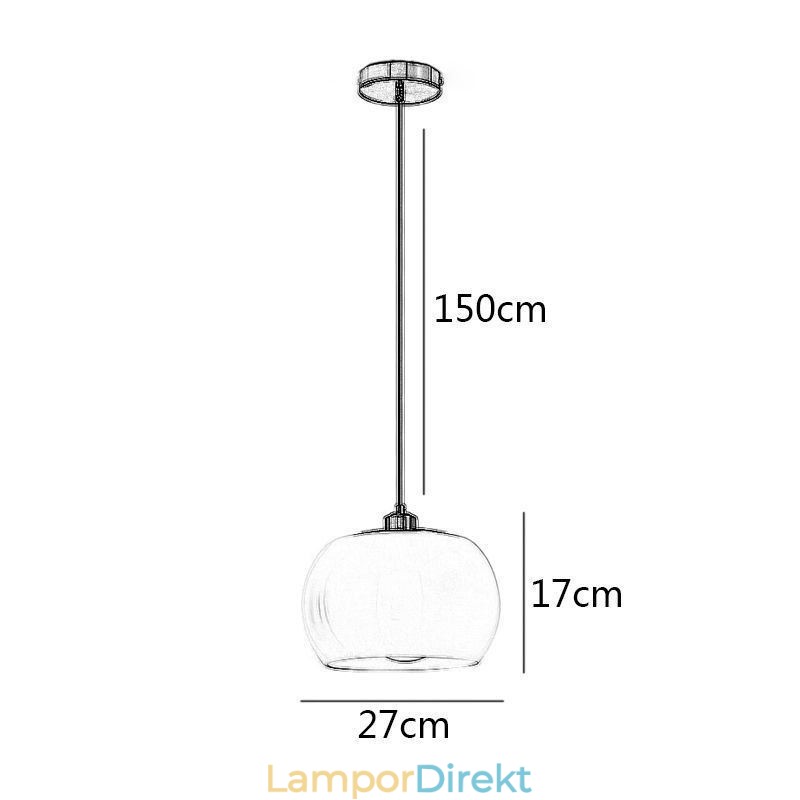 Modernt Glas Hängande Ljus Pumpa Design Hängande Lampa
