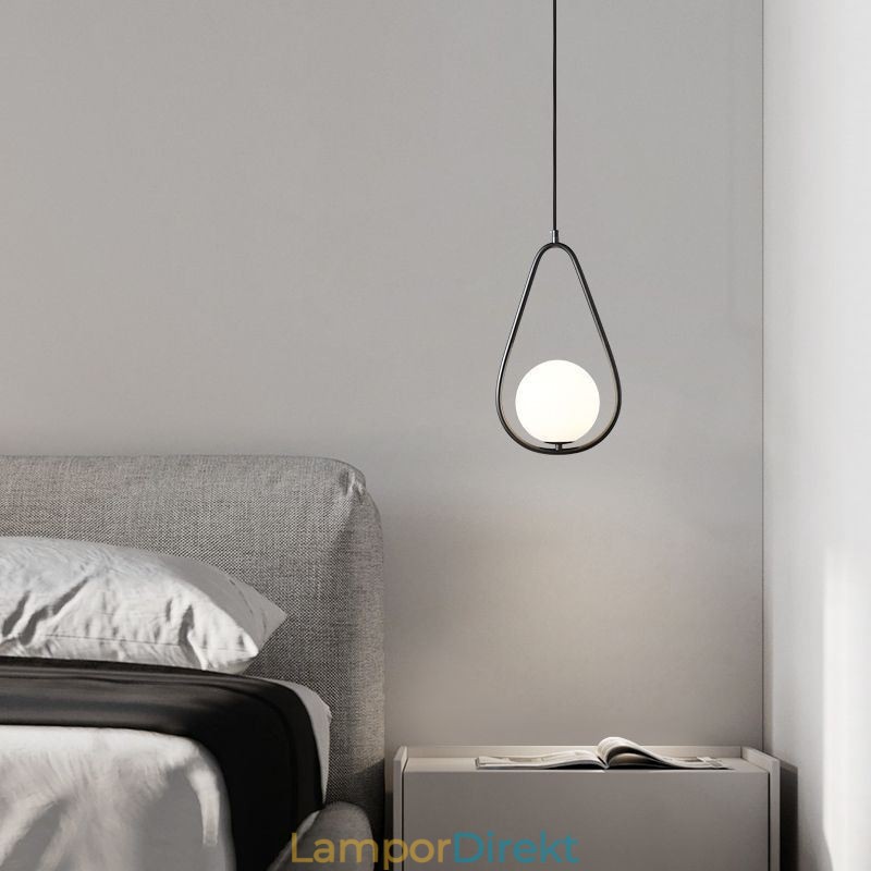 Modern Globe Pendellampa Glas Water Drop Pendel Lampa