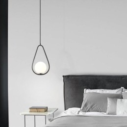 Modern Globe Pendellampa Glas Water Drop Pendel Lampa