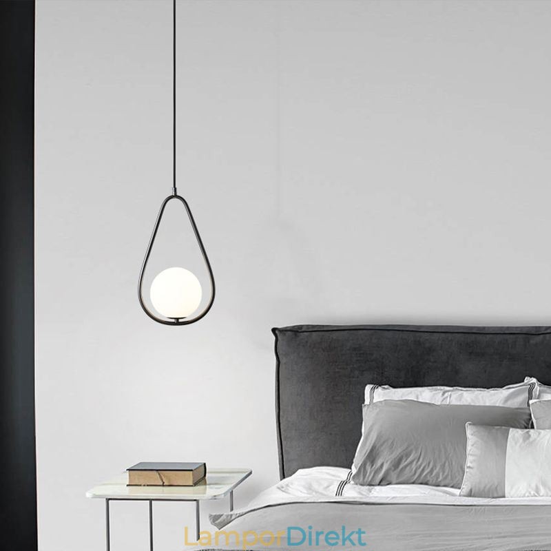 Modern Globe Pendellampa Glas Water Drop Pendel Lampa