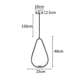 Modern Globe Pendellampa Glas Water Drop Pendel Lampa