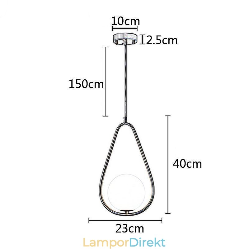 Modern Globe Pendellampa Glas Water Drop Pendel Lampa
