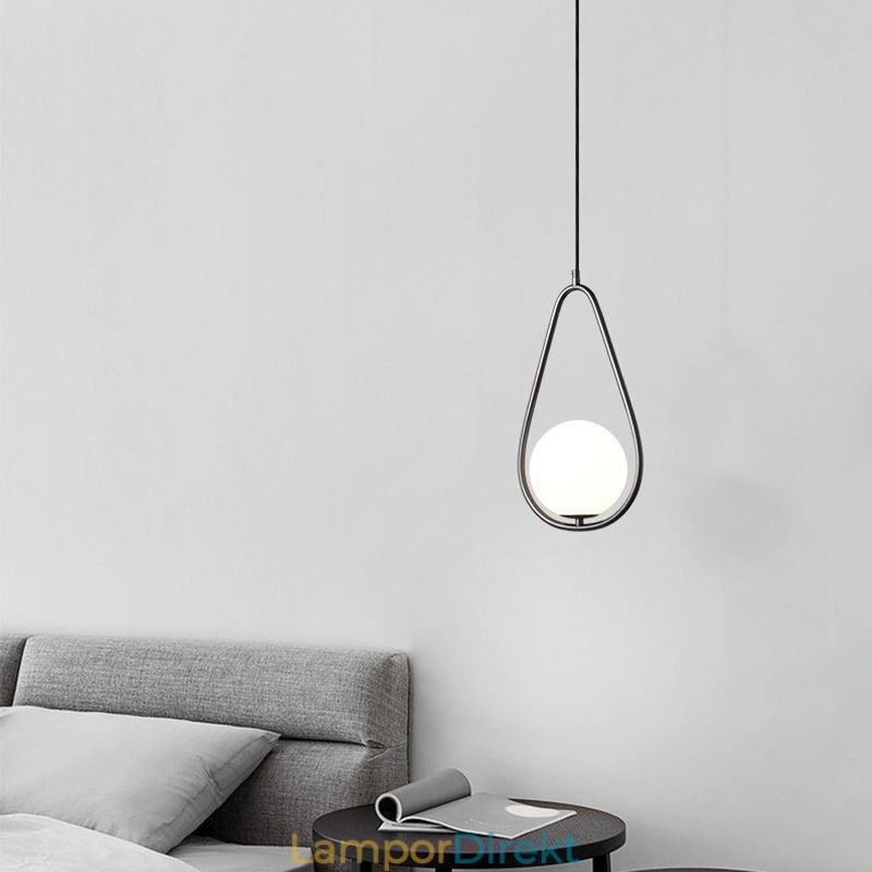 Modern Globe Pendellampa Glas Water Drop Pendel Lampa