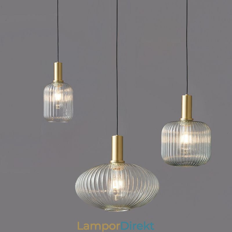 Modernt Taklampa One Light Glass Pendel Lighting Island