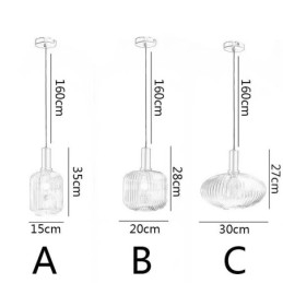 Modernt Taklampa One Light Glass Pendel Lighting Island