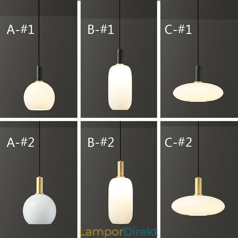 Modern Simple Pendel Light Glas Pendel Lampa