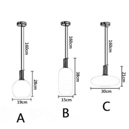 Modern Simple Pendel Light Glas Pendel Lampa