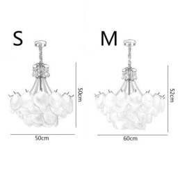 European Glass Pendel Light Post Modern Scallop Hanging Light
