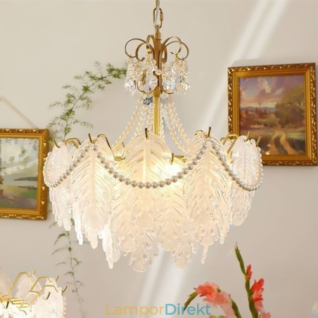 European Glass Pendel Light Post Modern Leaf Hanging Light European Glass Pendel Light Post Modern Leaf Hanging Light