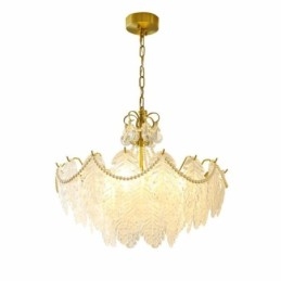 European Glass Pendel Light Post Modern Leaf Hanging Light