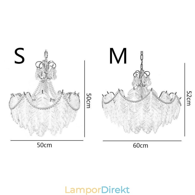 European Glass Pendel Light Post Modern Leaf Hanging Light