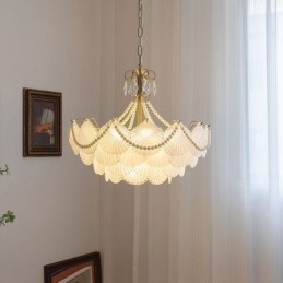European Glass Pendel Light Elegant Pilgrimsmussla Hanging Light