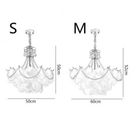 European Glass Pendel Light Elegant Pilgrimsmussla Hanging Light