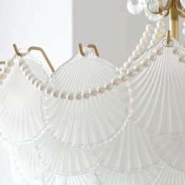 European Glass Pendel Light Elegant Pilgrimsmussla Hanging Light