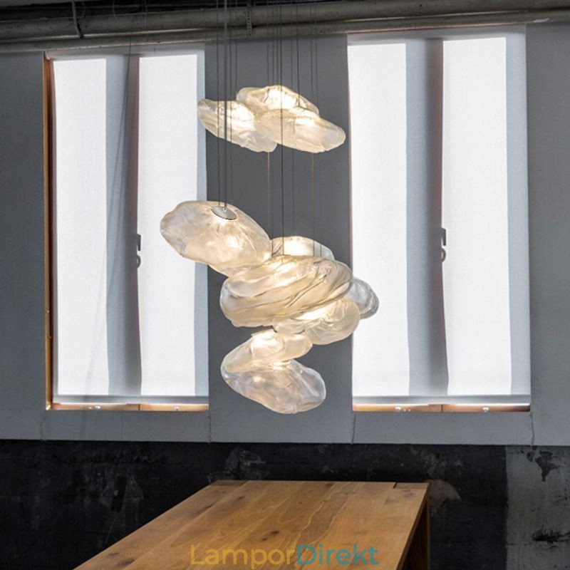 Creative Nordic Pendelljus Glas Ljuskrona Art Hanging Light