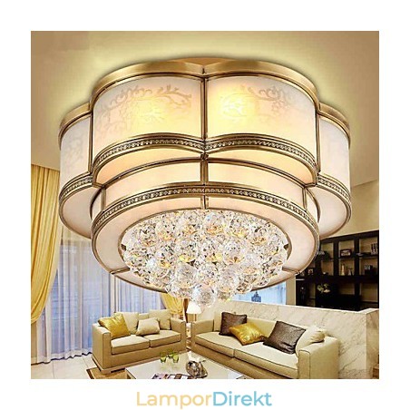 Traditionell Klassisk Rustik Lodge Kristall Mässing Metall Flush Mount Traditionell Klassisk Rustik Lodge Kristall Mässing Metall Flush Mount