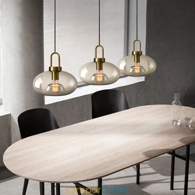 3 Ljus Taklampa Med Glasskärm Island