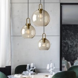 3 Ljus Taklampa Med Glasskärm Island