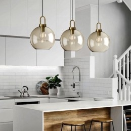 3 Ljus Taklampa Med Glasskärm Island