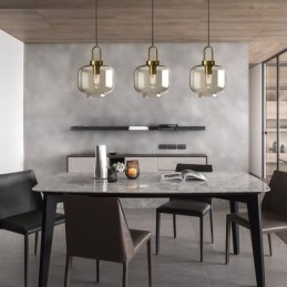3 Ljus Taklampa Med Glasskärm Island