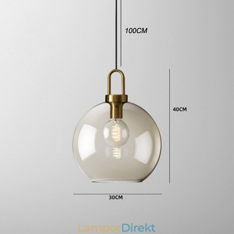 3 Ljus Taklampa Med Glasskärm Island