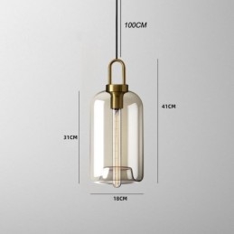 3 Ljus Taklampa Med Glasskärm Island