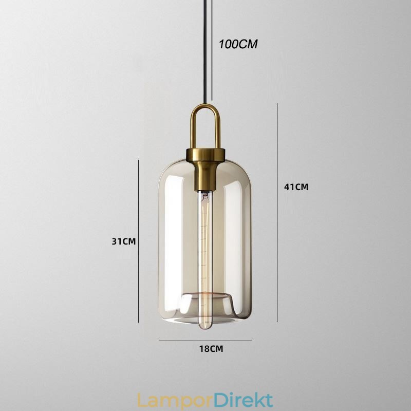 3 Ljus Taklampa Med Glasskärm Island