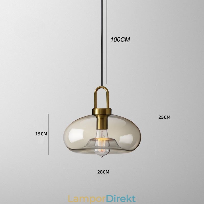 3 Ljus Taklampa Med Glasskärm Island