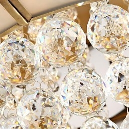 Traditionell Klassisk Rustik Lodge Kristall Mässing Metall Flush Mount