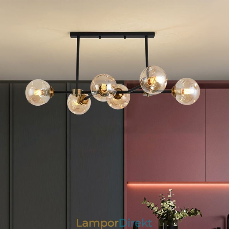 6 Ljus Modern Glastaklampa Magic Bean Ljusarmatur