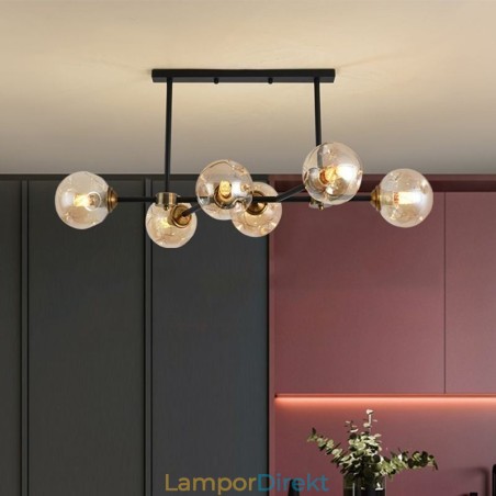 6 Ljus Modern Glastaklampa Magic Bean Ljusarmatur 6 Ljus Modern Glastaklampa Magic Bean Ljusarmatur
