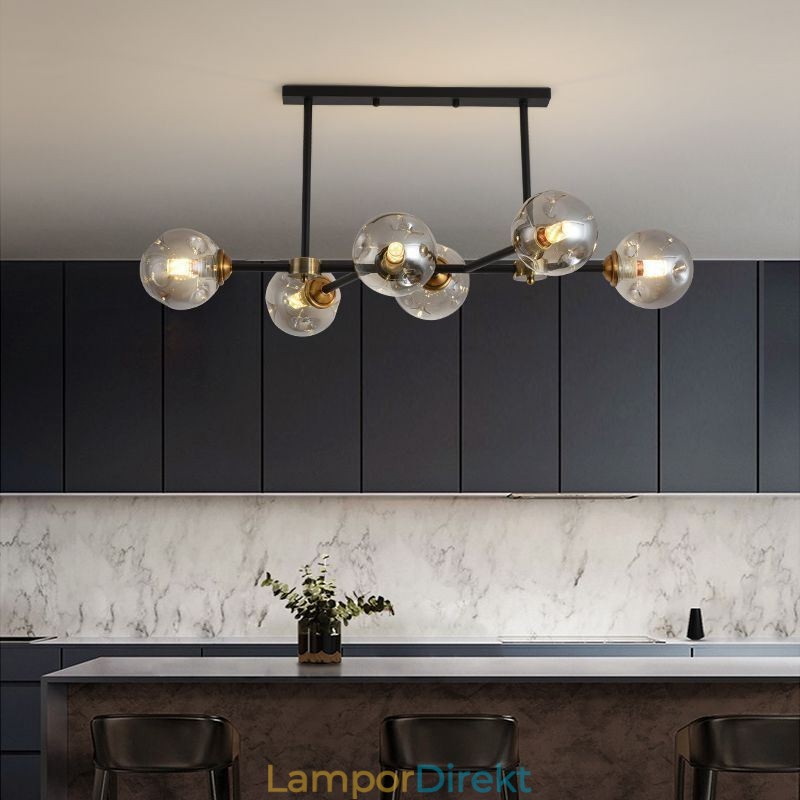 6 Ljus Modern Glastaklampa Magic Bean Ljusarmatur